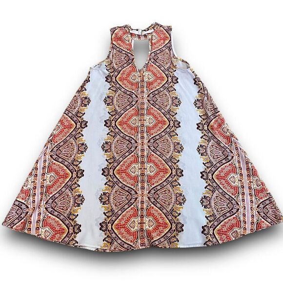 Xhilaration Multi Color Tribal Print Above the Knee Mini Dress Women’s Size Medi - Picture 2 of 12